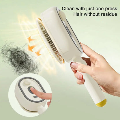 Electric Spray Hair Brush 2-In-1 Misting Hair Brush with Water Spray Reduce Frizz Anti-Static Retractable Steam Massage Comb